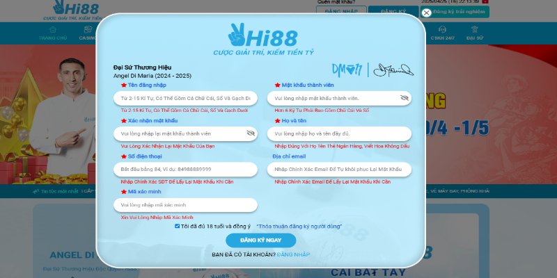 Các bước tạo lập tài khoản rất đơn giản