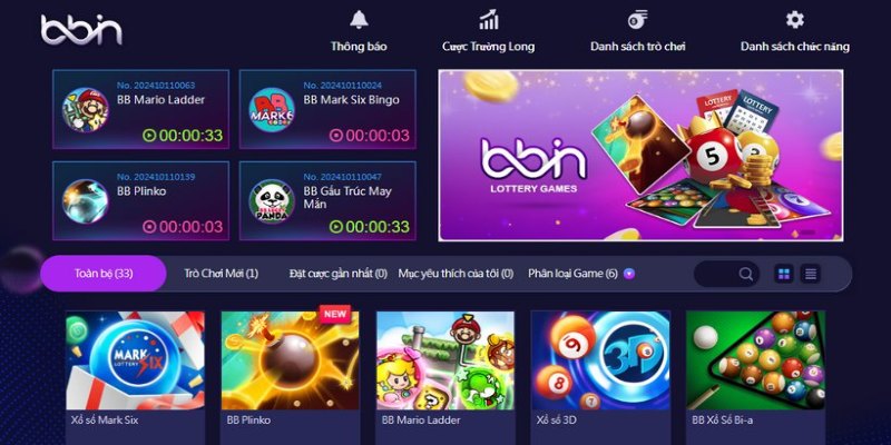 BBin xổ số sở hữu nhiều ưu điểm